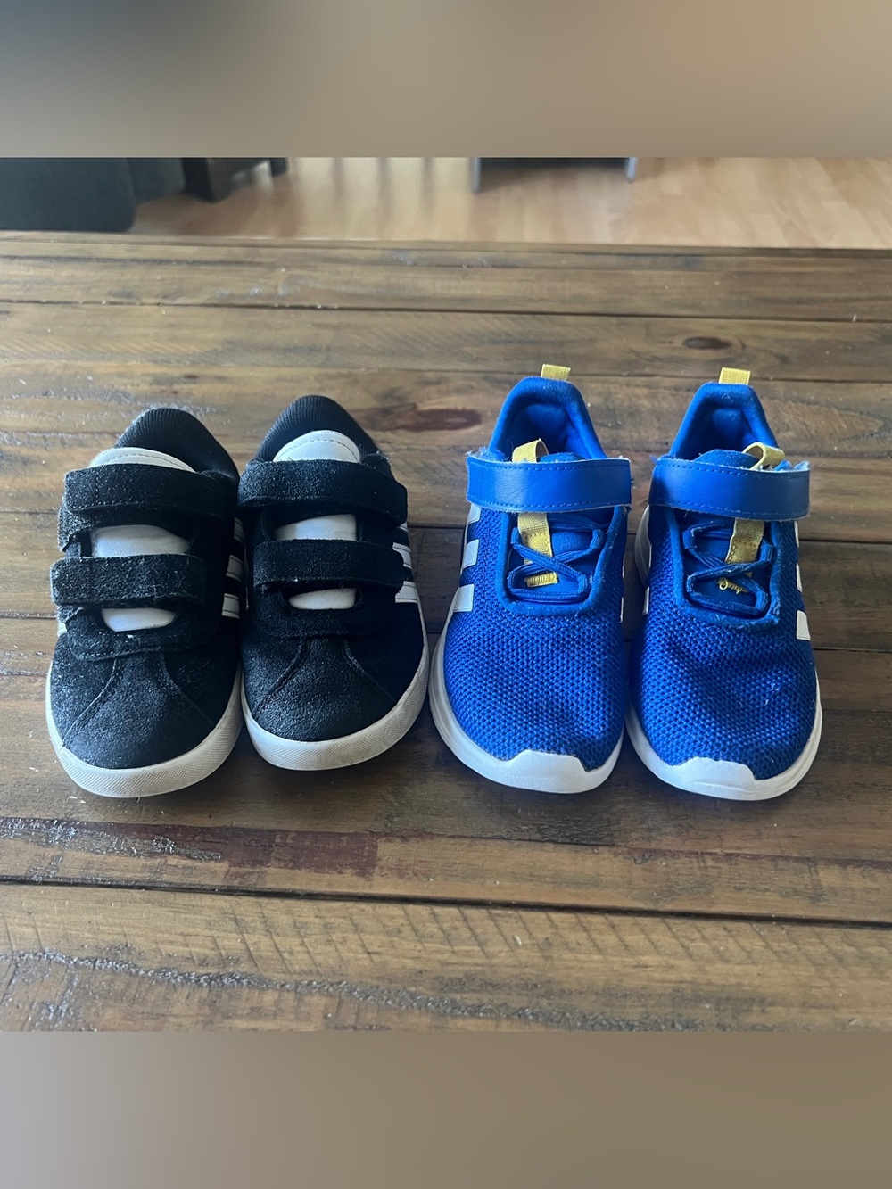 2 prs Adidas Boy’s Sneakers, Size 9